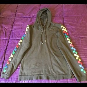 Rainbow Pixel Sleeve Thin Hoodie
